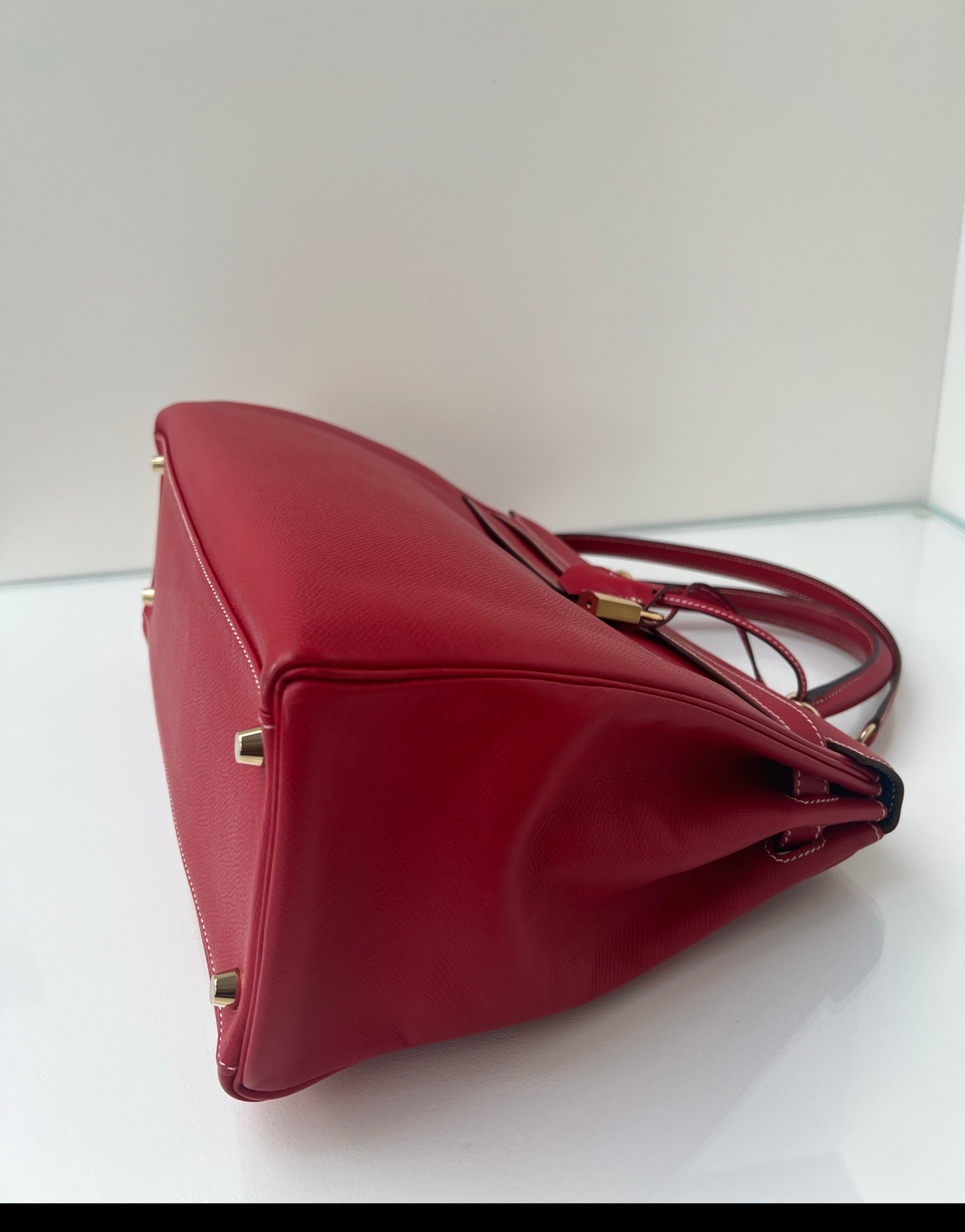 Hermes Red Kelly 35 Bag For Sale 5
