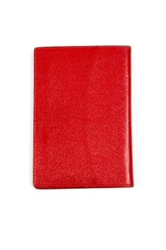 Agenda de Hermes con tapa de cuero rojo