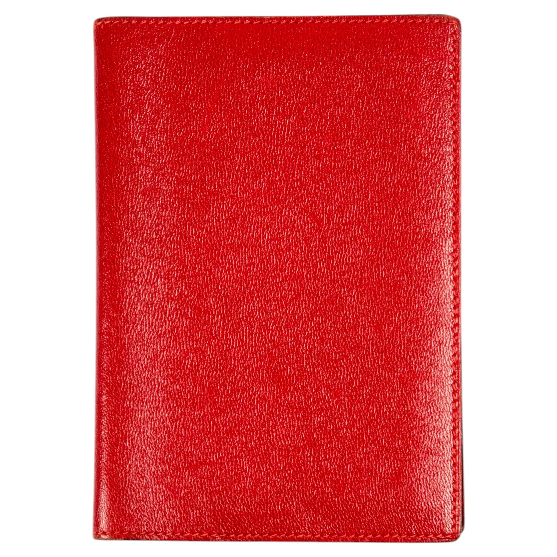 Hermes Red Leather Cover Diary For Sale
