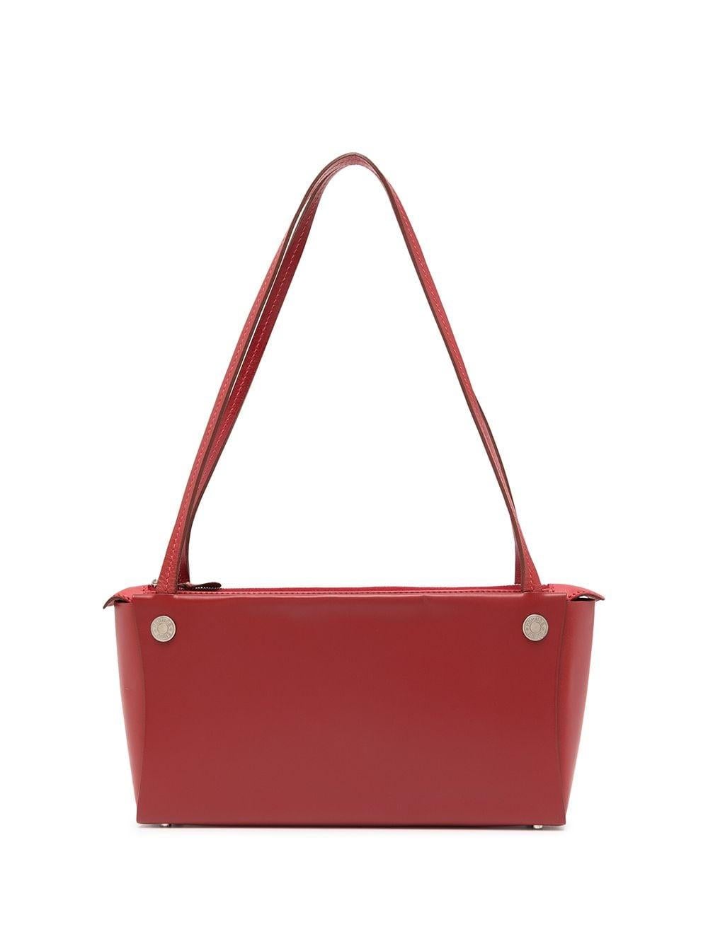 Women's Hermes Red Leather Shoulder Bag  For Sale