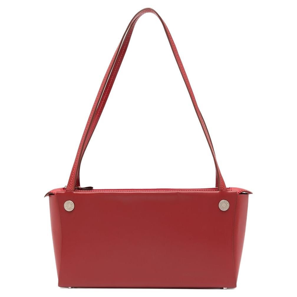 Hermes Red Leather Shoulder Bag For Sale at 1stDibs