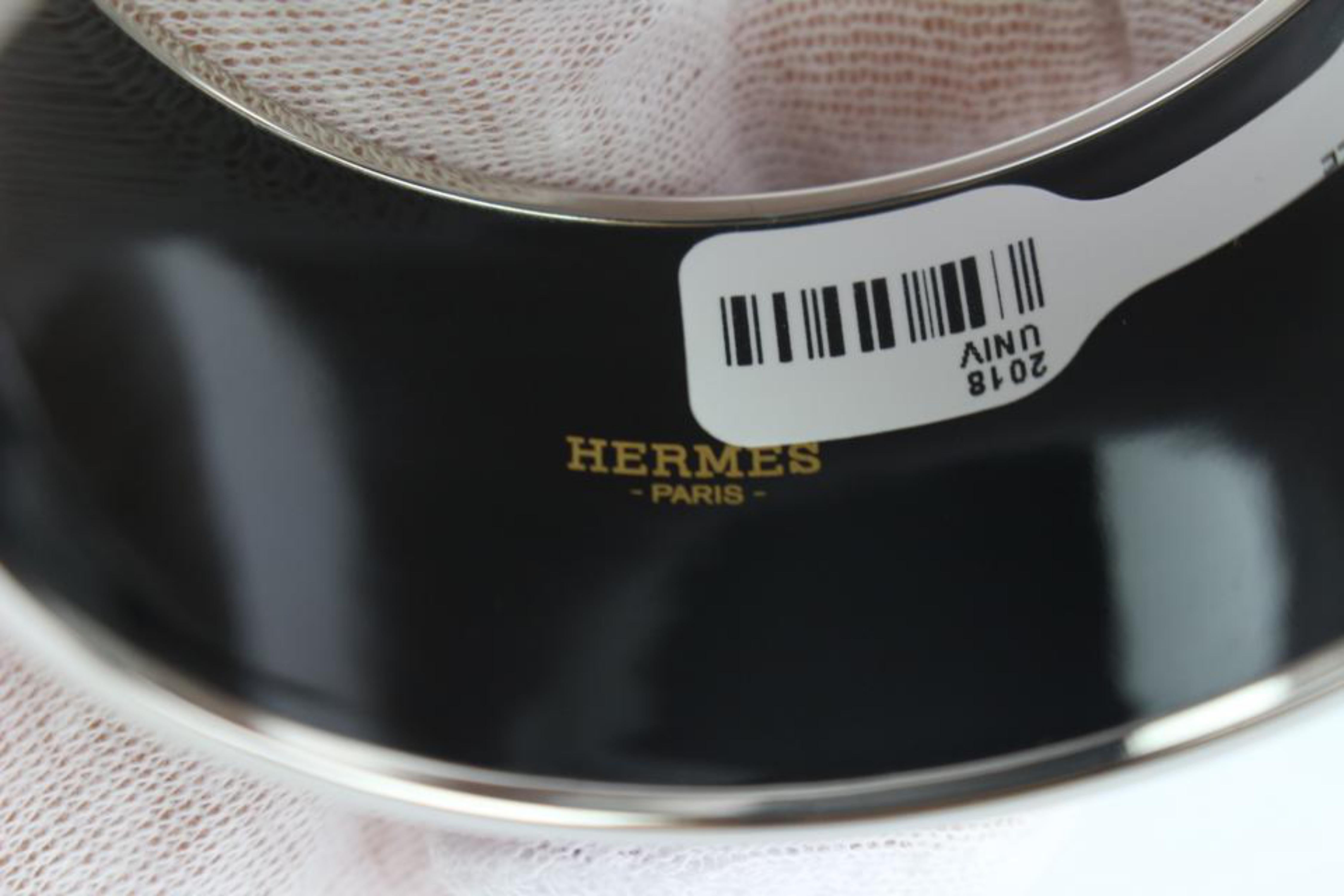 Hermès Red Leopard Extra Wide Enamel Bangle 44hz1009 Bracelet For Sale 1