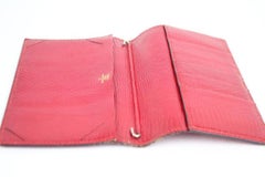 Hermès Red Lizard Fleming Long Agenda 221071 Wallet