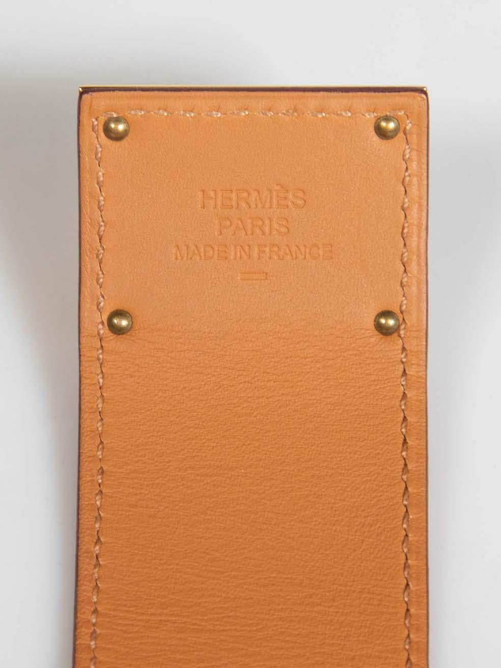 Hermès Red Lizard Leather Kelly Dog Bracelet 4