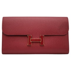 Hermès Red Long Constance Wallet