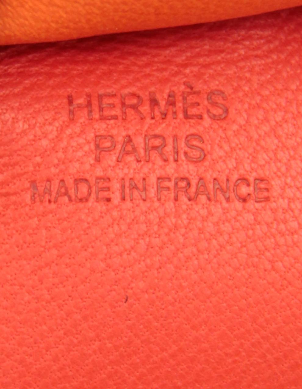 Hermes Red/Orange Rodeo MM Bag Charm For Sale 2