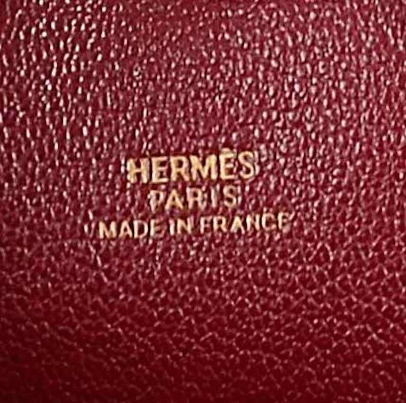 Hermes Red Ostrich Exotic Leather Gold Mini Plume Top Handle Satchel Evening Bag 1