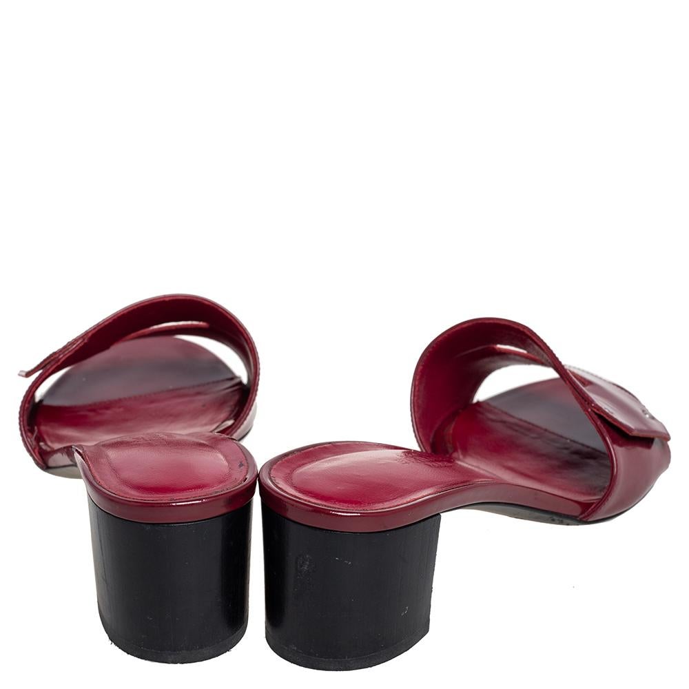 hermes red slippers