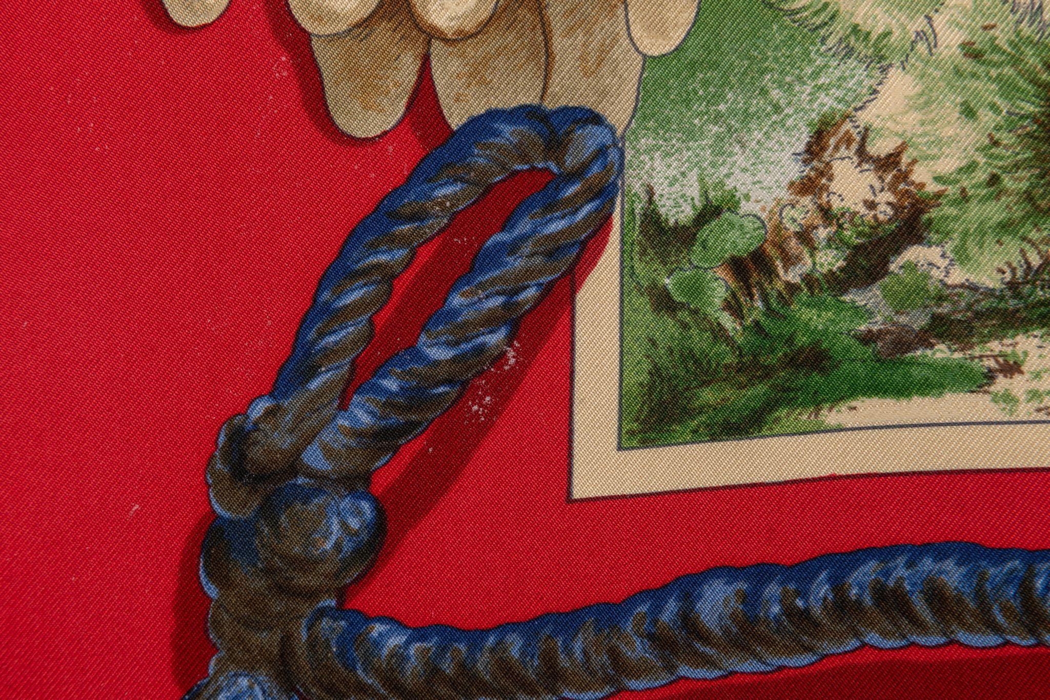 Écharpe Red Pony Express d'Hermès par Kermit Oliver en vente 3