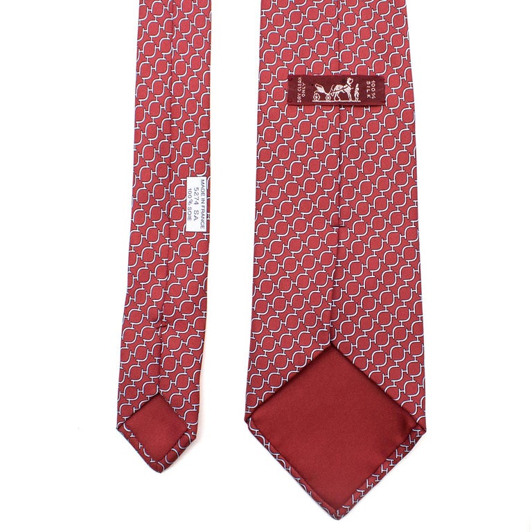 Hermes Red Printed Silk Tie at 1stDibs hermes red tie