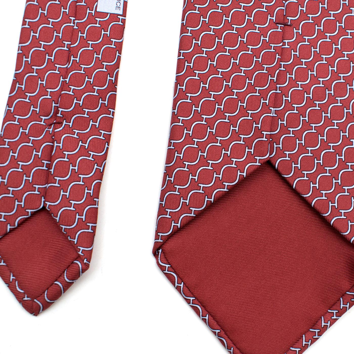 Hermes Red Printed Silk Tie at 1stDibs hermes red tie