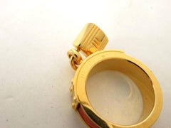 Hermès Red Ring Kelly Crocodile Scarf 218040 Ring