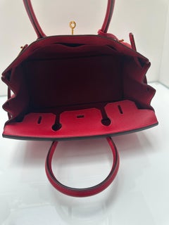 Hermes Red Rouge Casaque Birkin 30 Bag