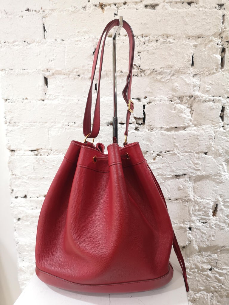 Hermès red satchel bag For Sale at 1stDibs