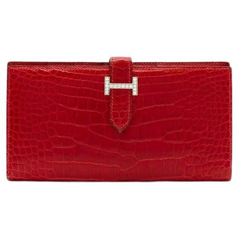 Capucines Compact Wallet Crocodilien Brillant - Wallets and Small Leather  Goods