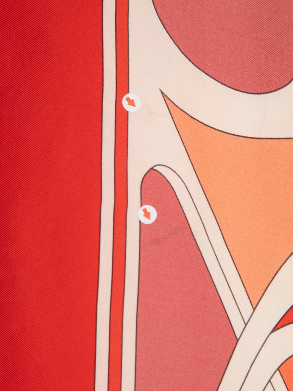 Hermès Red Silk 70 Square Scarf For Sale 4