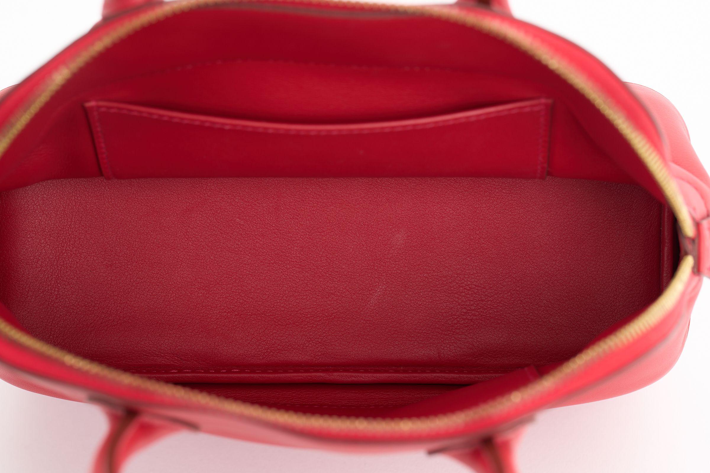 Hermès Red Swift Secret Bolide in vendita 6