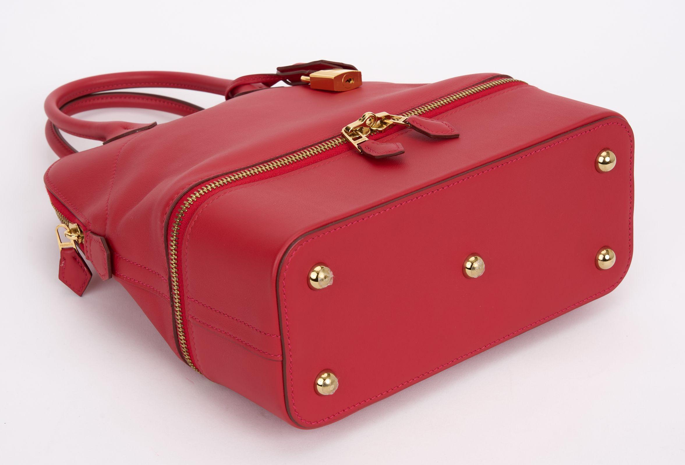 Donna Hermès Red Swift Secret Bolide in vendita