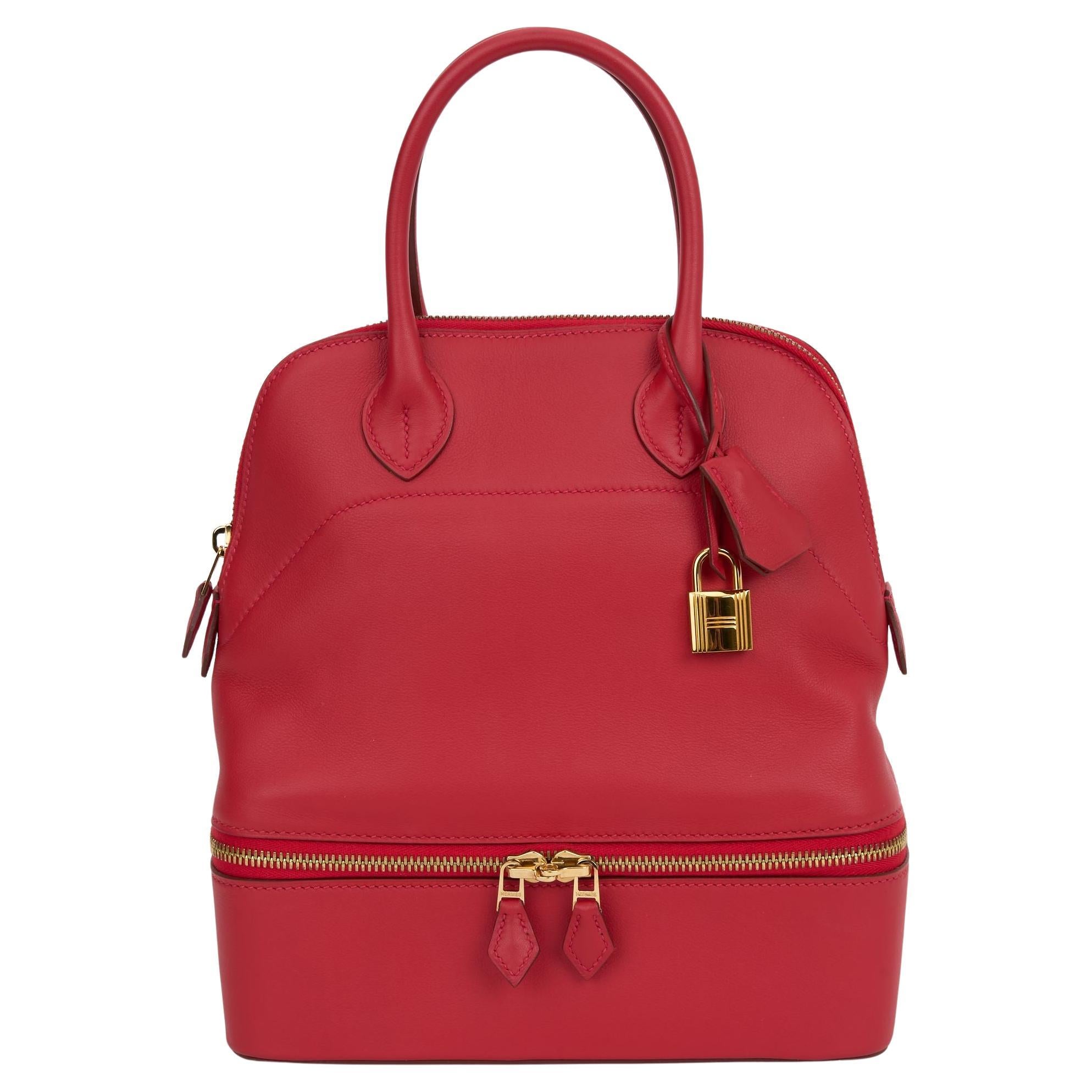 Hermès Red Swift Secret Bolide in vendita