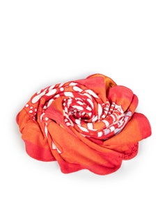 Hermès Red Terry Cloth Fish Print Beach Towel
