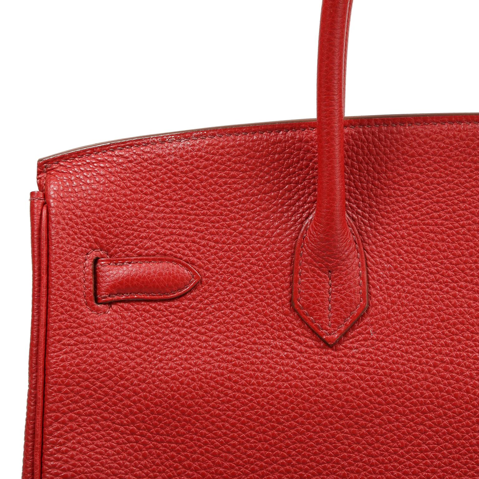 Hermès Red Togo 35 cm Birkin Bag 6