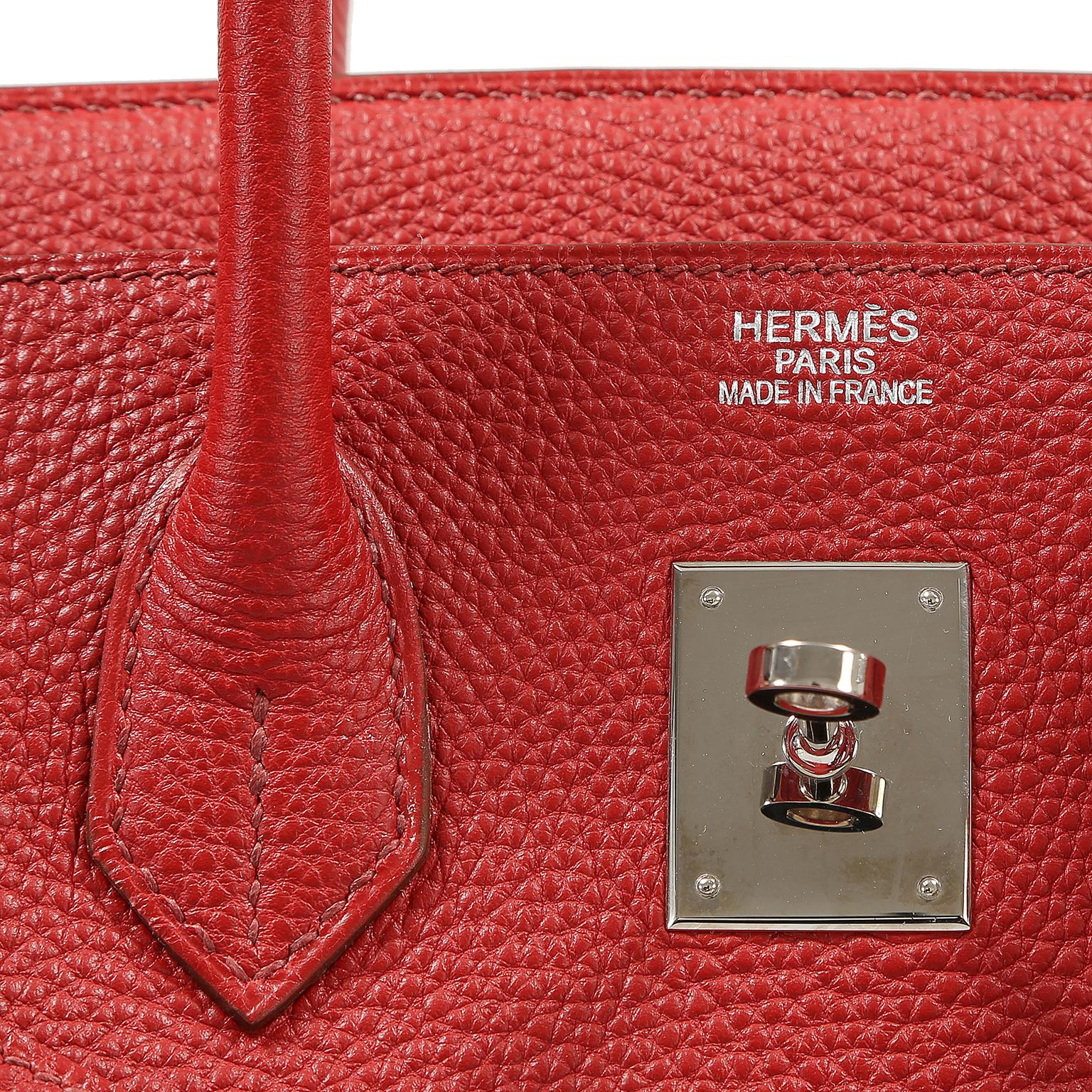 Hermès Red Togo 35 cm Birkin Bag 4