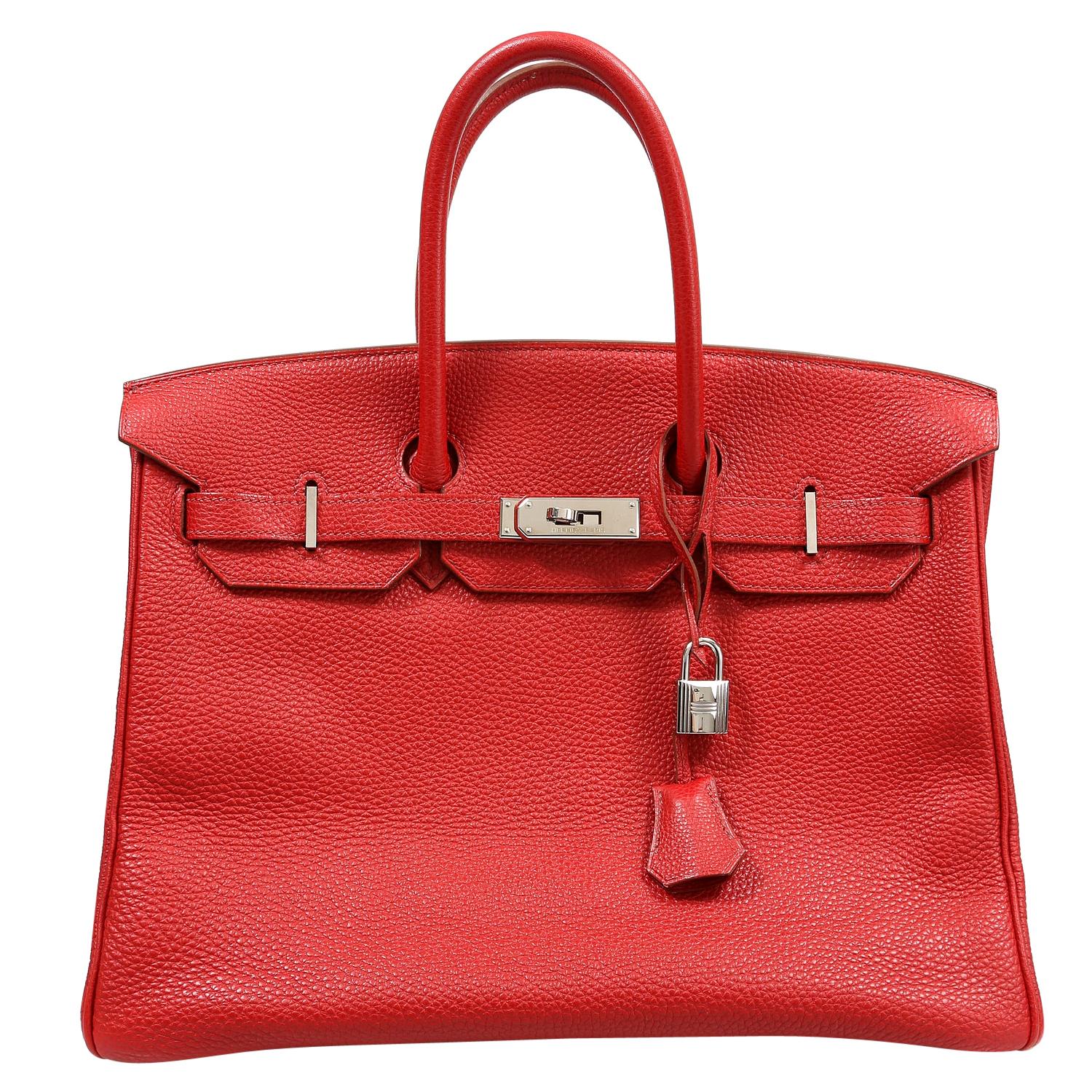 Hermès Red Togo 35 cm Birkin Bag