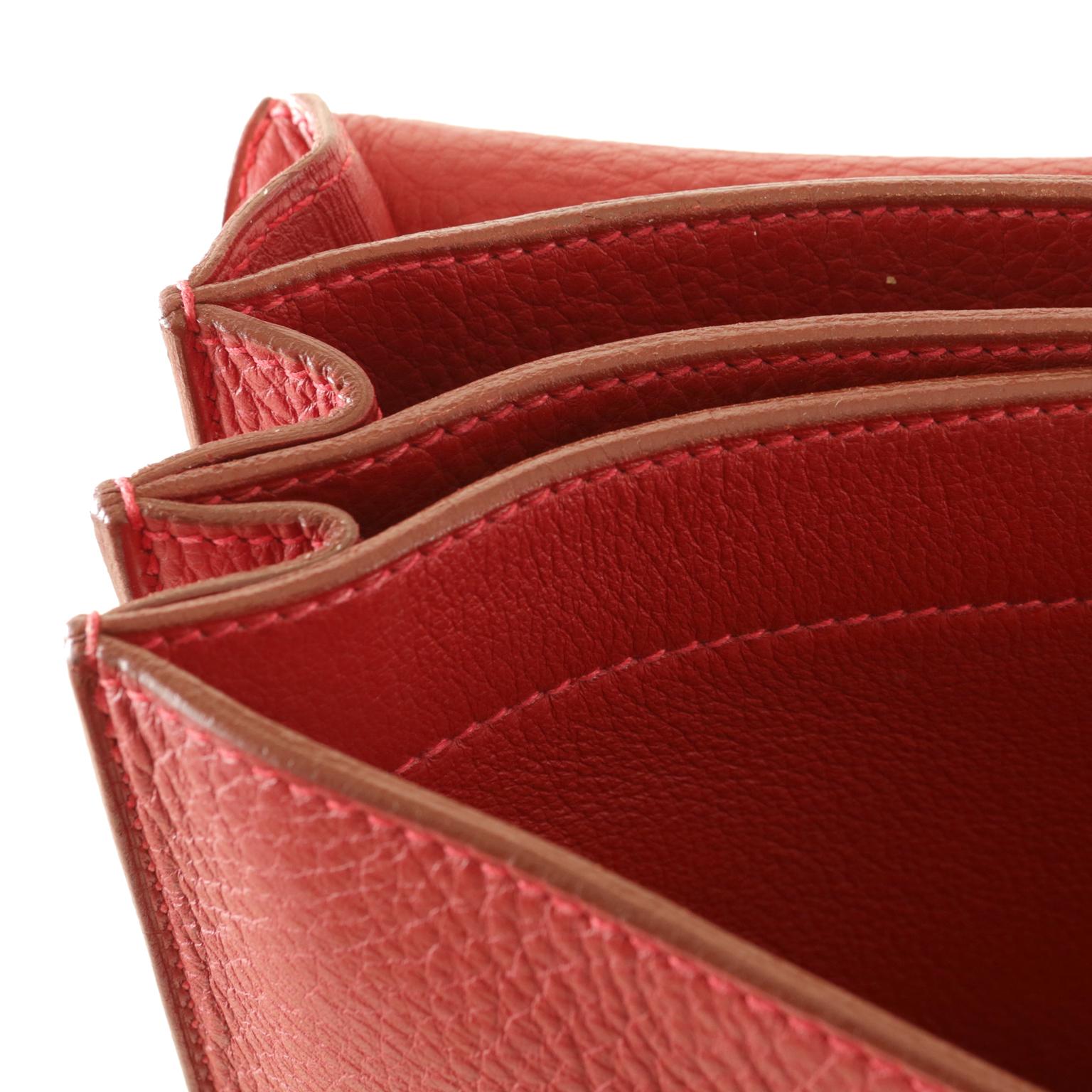 Hermès Red Togo Leather Briefcase  5