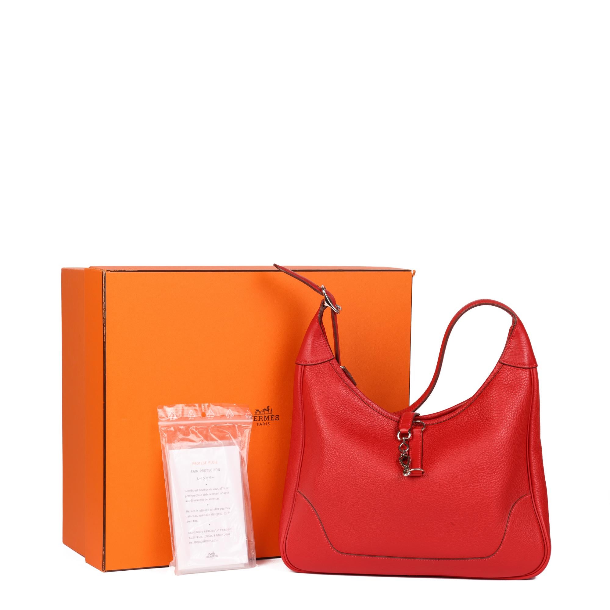 HERMES Red Togo Leather Trim II 31 4