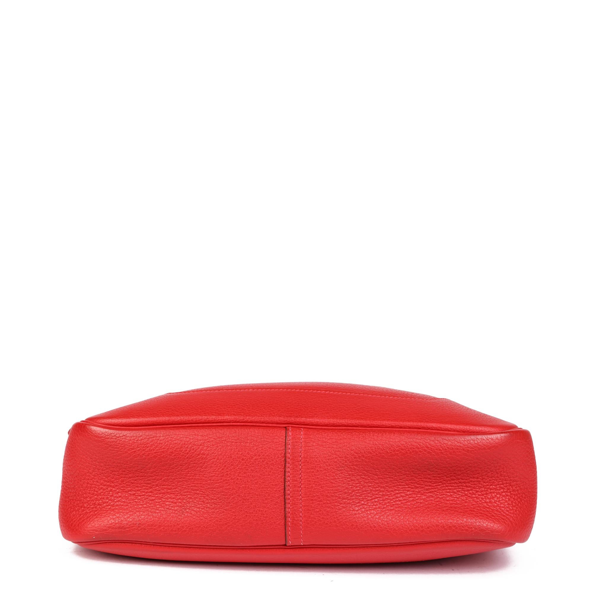 HERMES Red Togo Leather Trim II 31 In Excellent Condition In Bishop's Stortford, Hertfordshire