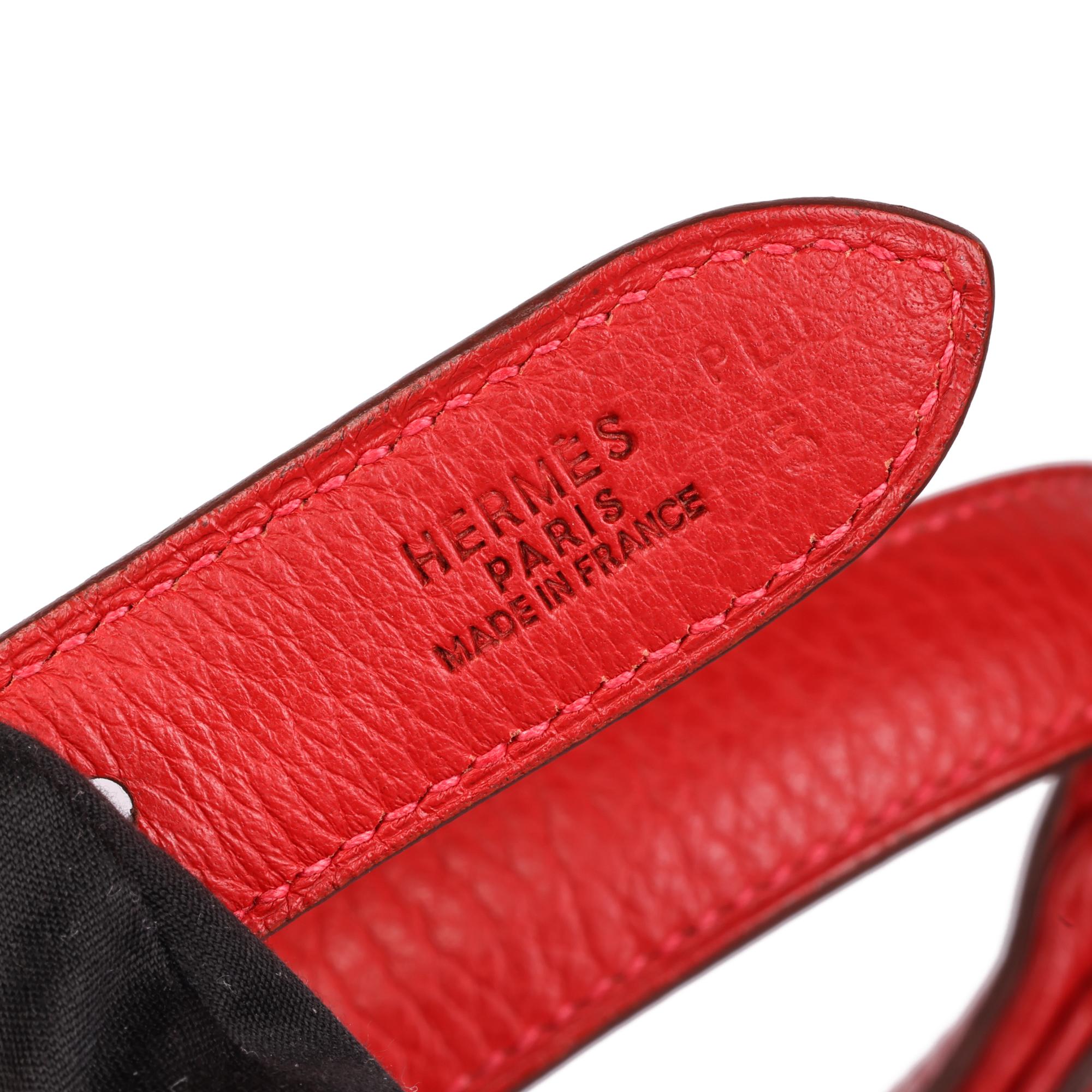 HERMES Red Togo Leather Trim II 31 2