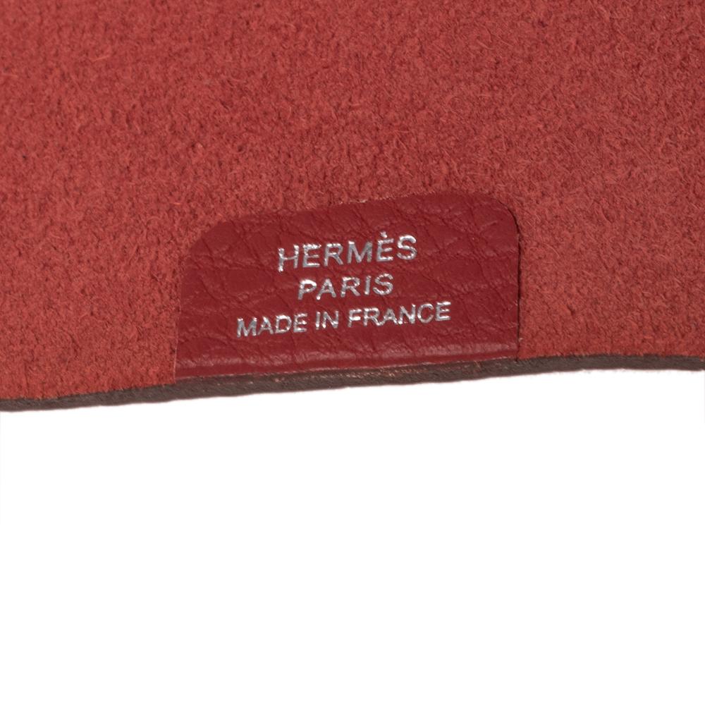 Hermes Red Togo Leather Ulysse PM Agenda Cover 1