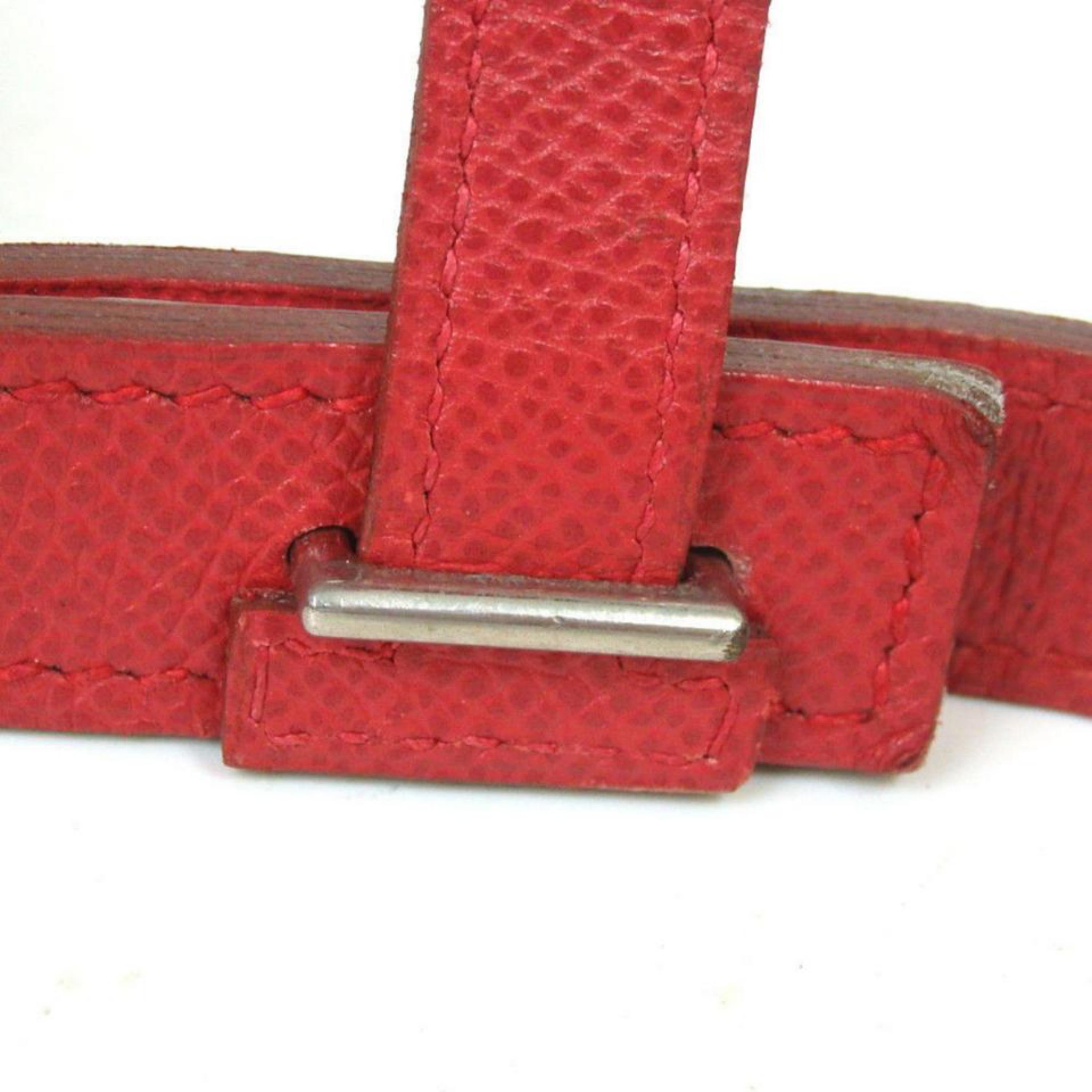 Women's or Men's Hermès Red (Ultra Rare) Dog Leash 868058 Belt For Sale