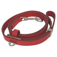 Hermès Red (Ultra Rare) Dog Leash 868058 Belt