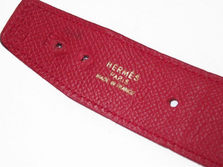 Hermès Red X Navy ( Ultra Rare ) Reversible Outline H Logo ...