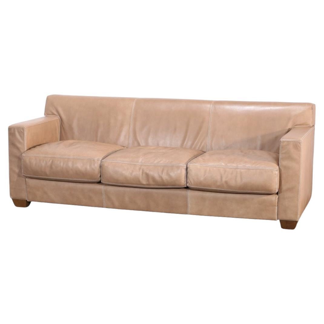 Hermès Reeditions 3-Sitzer Ledersofa von J.M. Franks im Angebot
