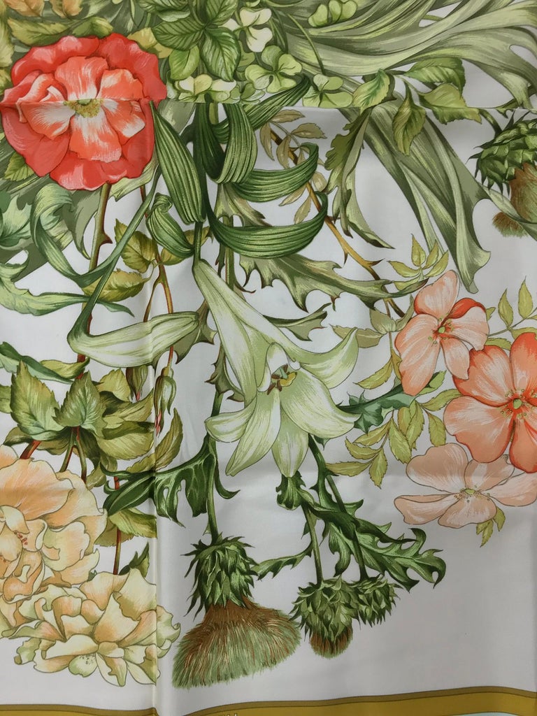 Hermes Regina silk twill Scarf by Leila Menchari at 1stDibs