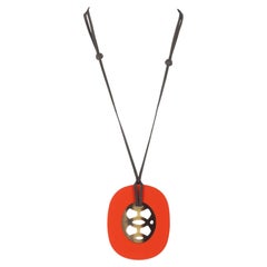 Hermès Resin & Horn Adjustable Necklace