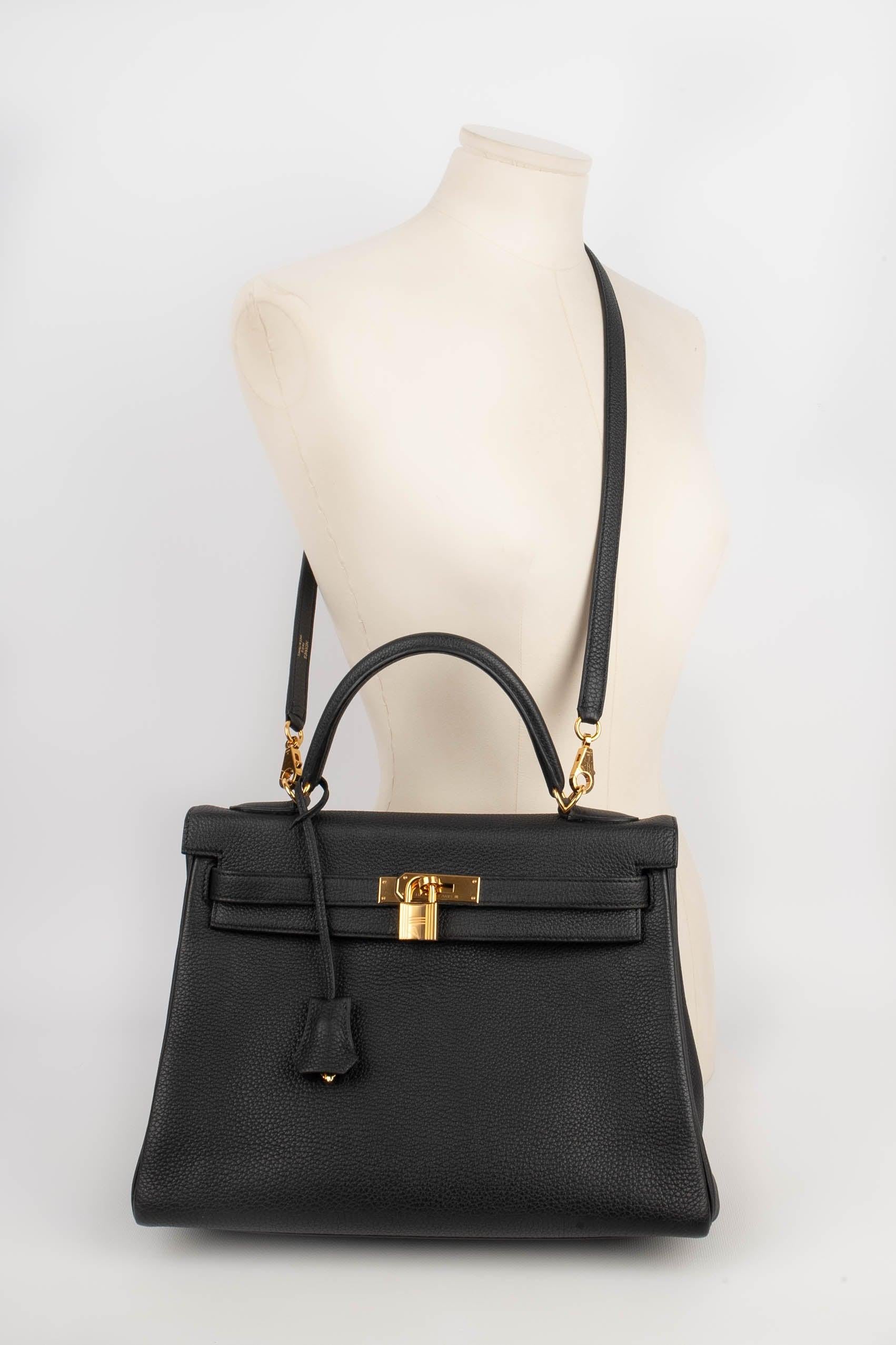 Black Hermès Retourne Kelly Bag