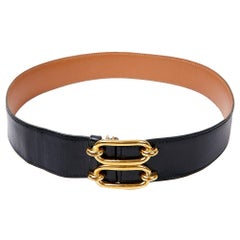 Hermes Reversible Anchor Belt Gold and Black