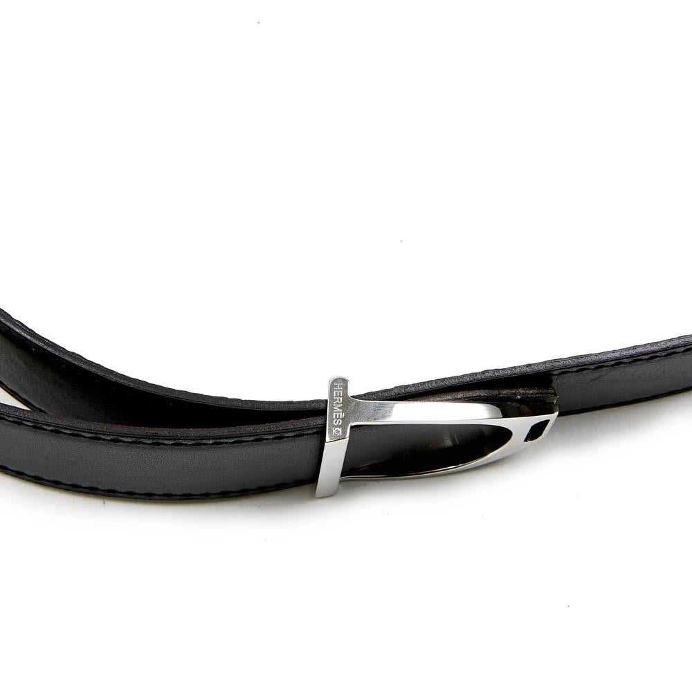 Hermes Reversible Belt Gold and Black In Excellent Condition In Paris, FR
