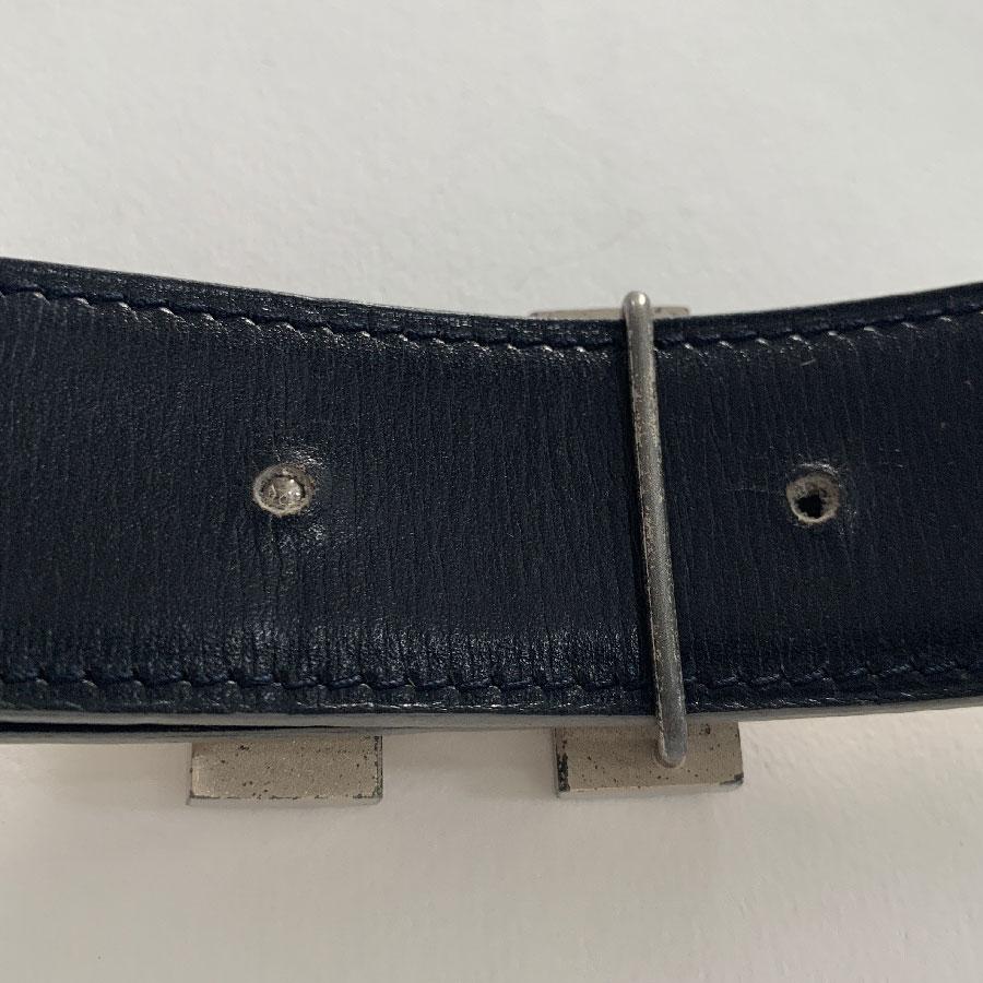 HERMES Reversible Belt in Off-White and Black Color Size 75 For Sale 2