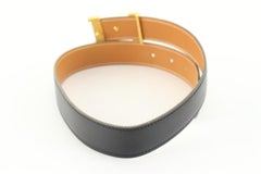 Hermès Reversible Black x Brown x Gold 24mm Constance H Logo Belt Kit 72h84s