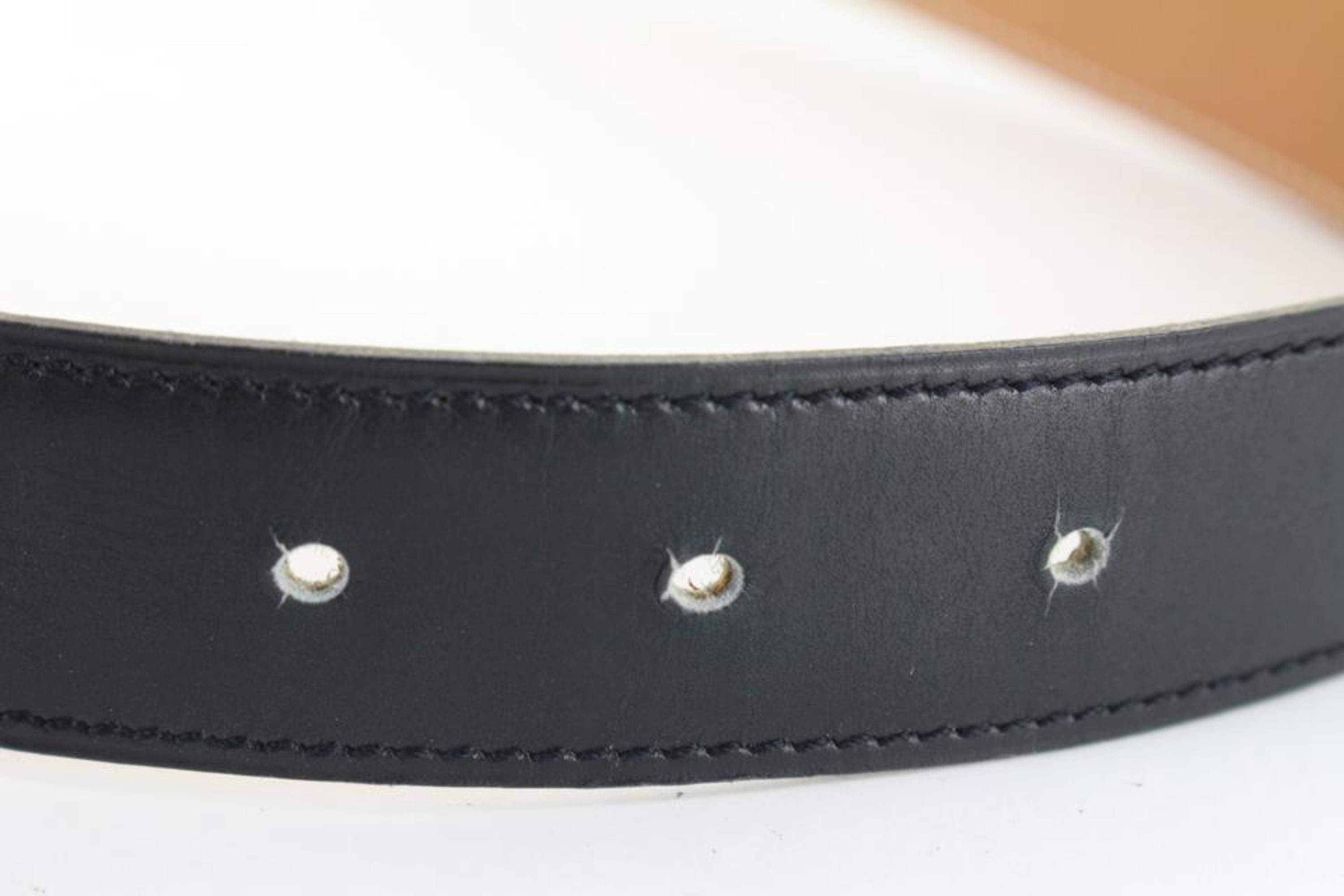 Hermès Kit ceinture réversible noire x marron x or 24mm Constance H Logo 72h84s Bon état - En vente à Dix hills, NY
