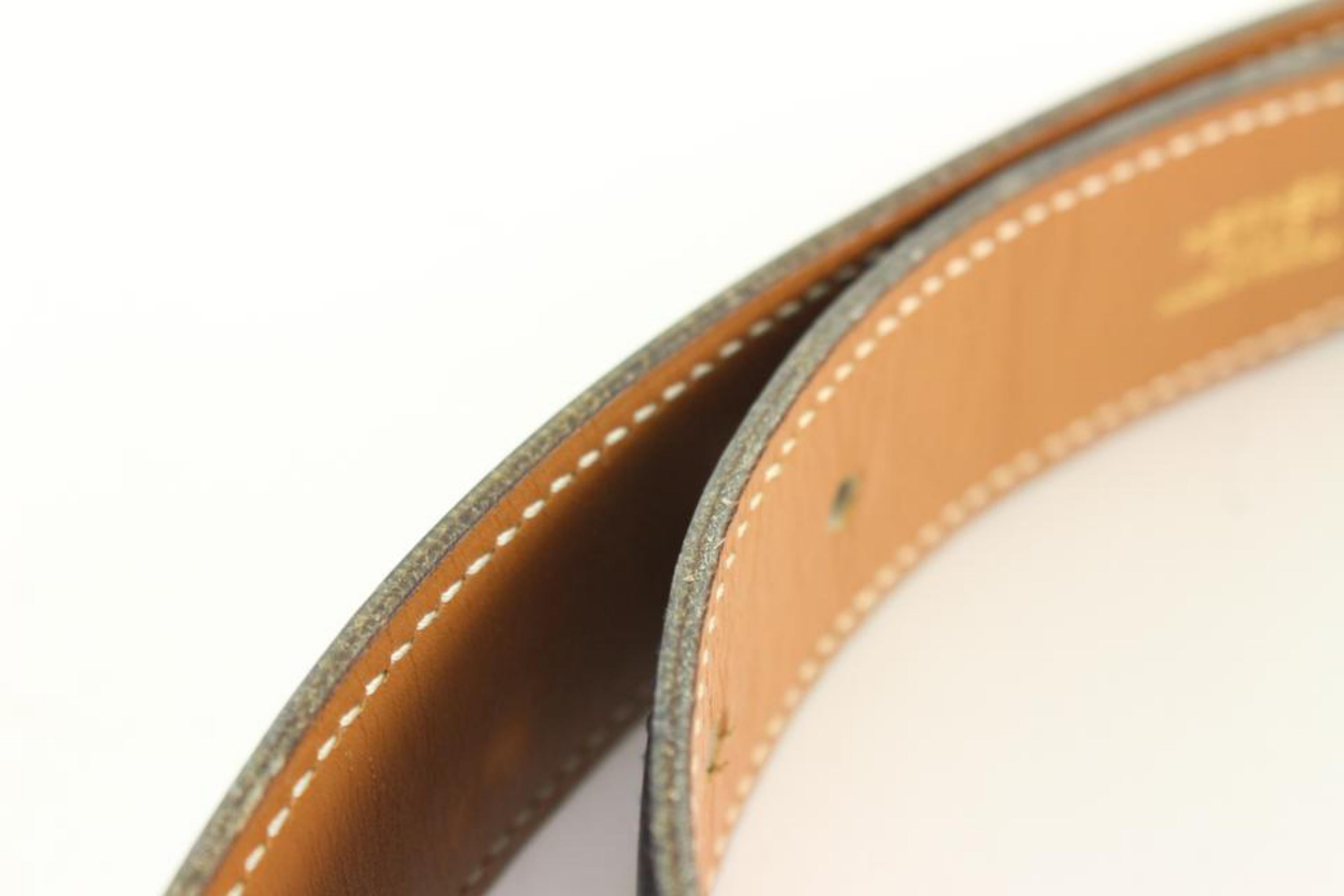 Hermès Kit ceinture réversible noire x marron x or 24mm Constance H Logo 72h84s Unisexe en vente