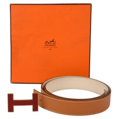Hermès Reversible H Buckle Belt W/BOX
