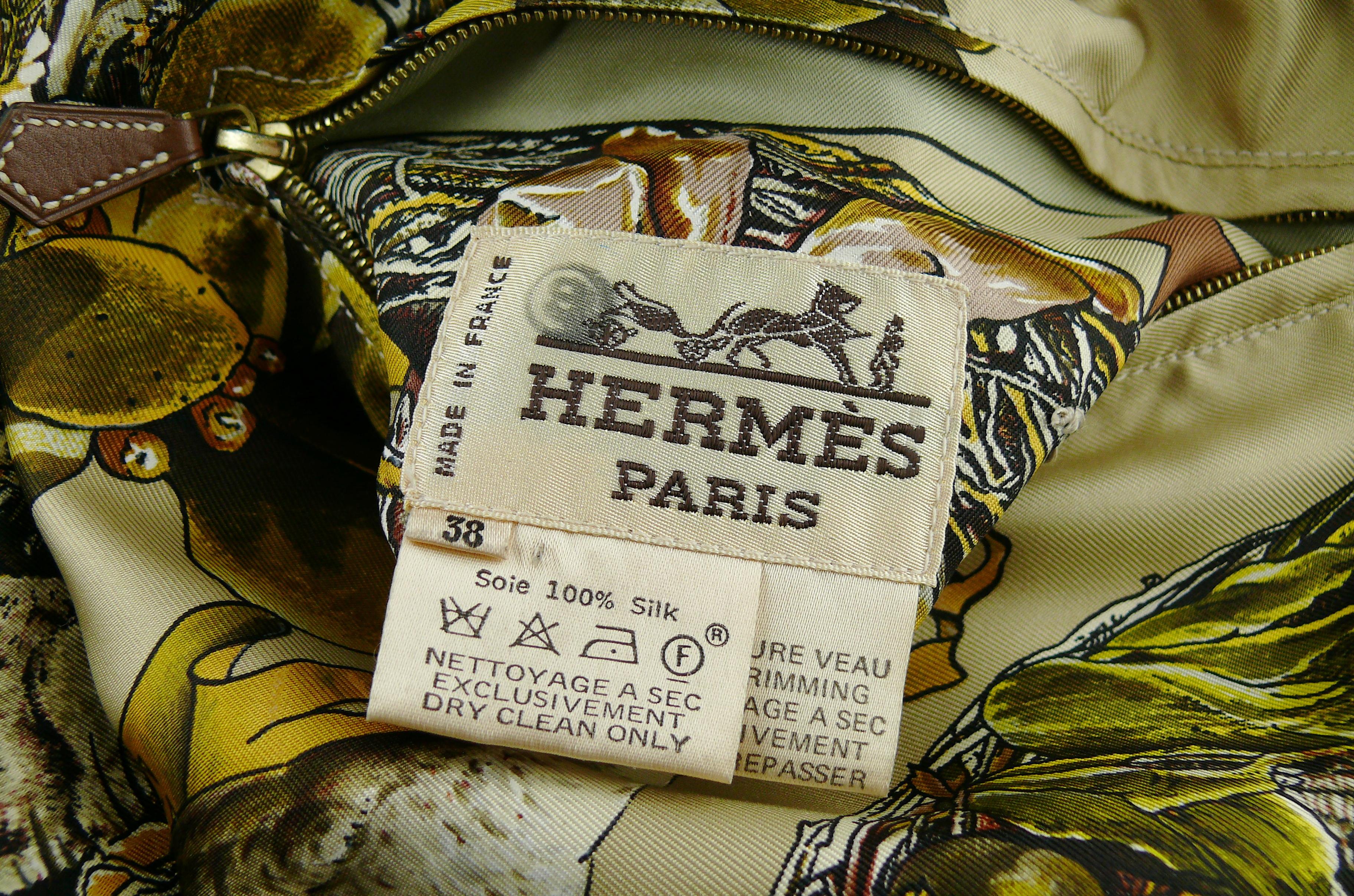 Hermes Reversible Jacket Les Ameriques & Faune et Flore du Texas by K. Oliver 5
