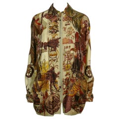 Hermes Reversible Jacket Les Ameriques & Faune et Flore du Texas by K. Oliver