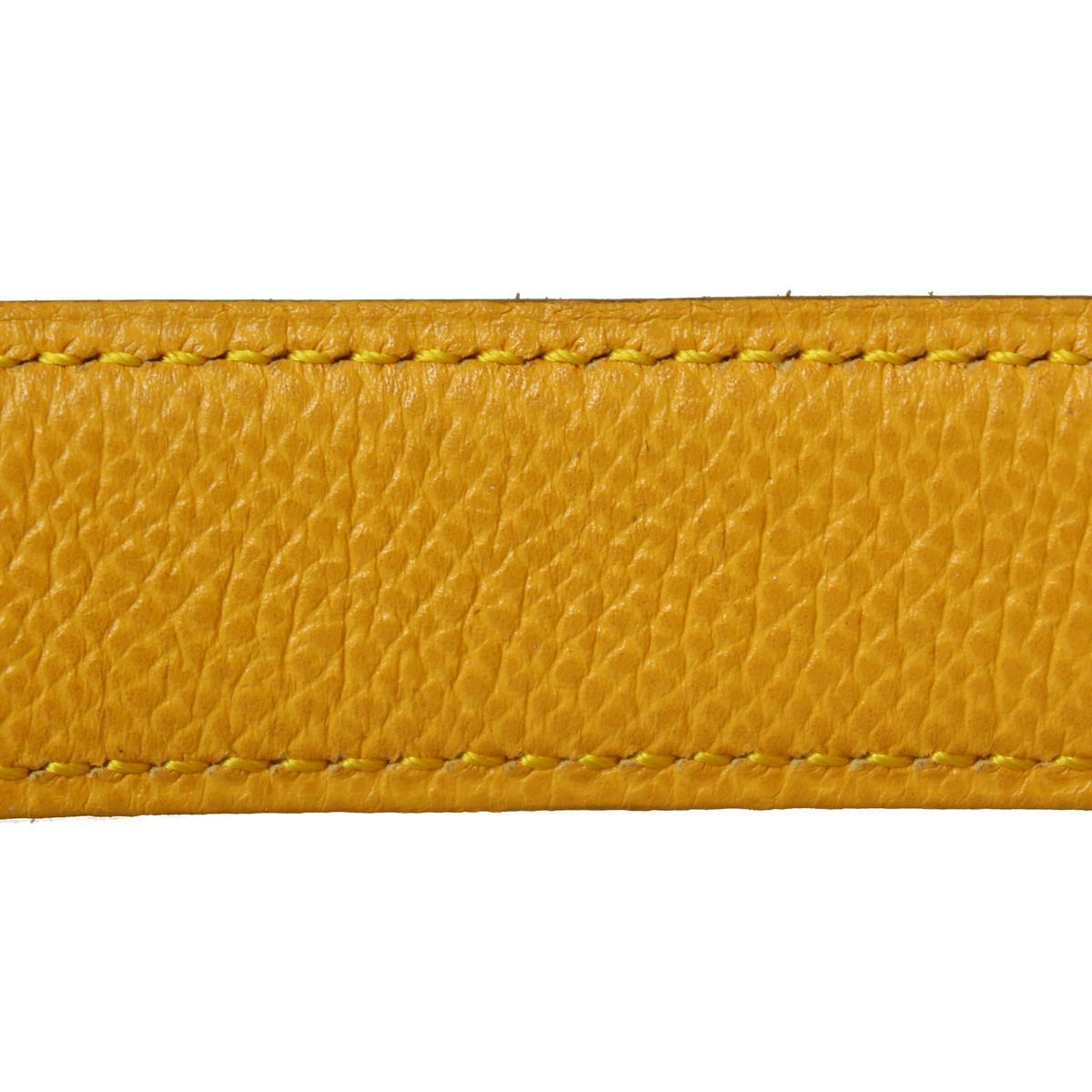 Brown Hermès Reversible Leather Belt Strap