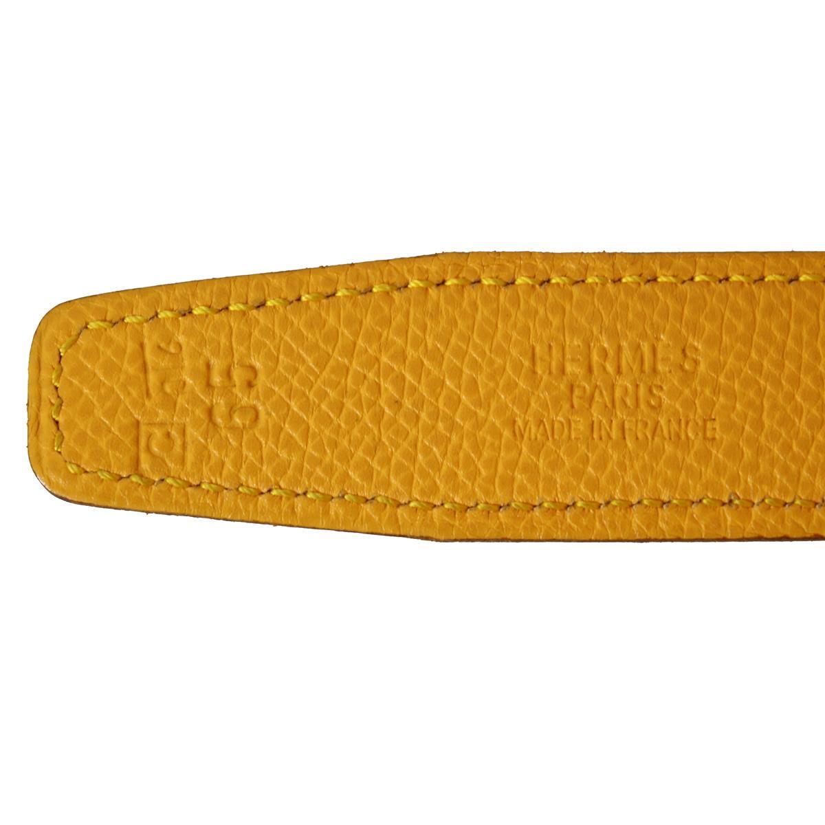 Hermès Reversible Leather Belt Strap In Excellent Condition In Gazzaniga (BG), IT